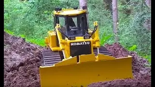 RC TRUCK ACTION WITH THE KOMATSU RC DOZER - FUMOTEC