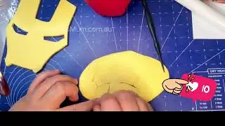 Making Ironman Mask Head Cake Topper quick Tutorial