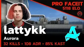 lattykk Aurora PLAYS SMART CS at 5000 ELO🔥 (NUKE) FACEIT LVL 10 / CSGO POV / Aug 20, 2023