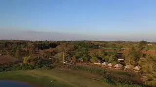 Birds eye view of the Bison Resort in Kabini