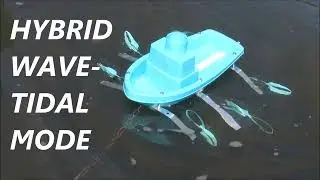 NOVELTY !! Hybrid wave/tidal sea power plant operated toroidal turbines WITH OVER WATER DRIVE TRAINS