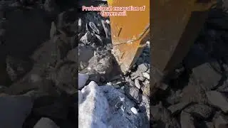 Professional excavation of frozen soil