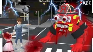 There's Horror Secret Place Fire engine monter Eater Haunted Yuta Mio 😱 SAKURA SCHOOL SIMULATOR
