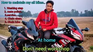 HOW TO MAINTAIN MATTE PAINT BIKE AT HOME | HOME MADE POLISH | CHAIN CLEAN & LUBE   #r15v3bs4 #viral