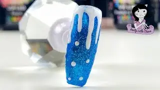 Textured Snowy Icicle Nail Art Design