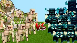 WARDENS VS IRON GOLEMS &ndash; Epic Minecraft Mob Battle!