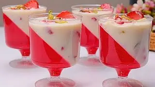 No-Bake Strawberry Jello Pudding Cups | Easy Layered Dessert!