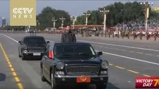 President Xi Jinping inspecting formations from PLA