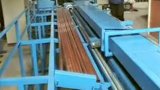 Flow forming and spanning machine for air conditioner copper tubes