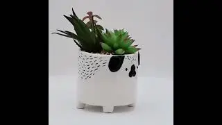 Best selling 3d animal instagram ceramic mini succulent plant flower pots customized