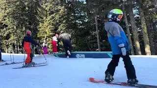 Intro to Terrain Park | Amelia & Jeslyn Learn Jumps, 180s & Box Slides at Mt. Spokane | 1/24/2026 🎿