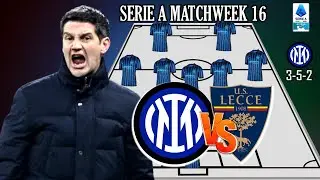 INTER MILAN VS LECCE | INTER MILAN POTENTIAL STARTING LINEUP VS LECCE | SERIE A MATCHWEEK 16