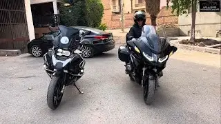 أول خرجة لينا بجوج بيئمات فرشخاتني فطريق 🇲🇦🏍BMW RT 1250 TRIPLE BLACK VS BMW GS 1200 ADV