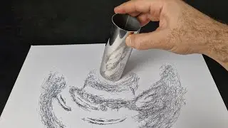 How I drew MOHAMED SALAH's portrait with Anamorphic Art