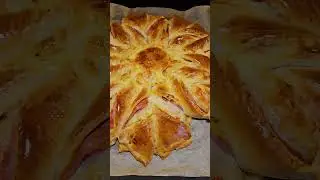 Baking fresh Ham and cheese bread  #youtubeshorts