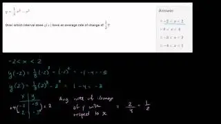 Average rate of change when function defined by equation