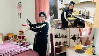 روتين بداية الأسبوع 🫶 روتين تحفيزي شتوي✅ تنضيف و ترتيب🌸 طاقة إيجابية 🫶#vlog 😋لازانيا بغلال البحر