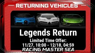 Cento,Chiron,SVJ กลับมาให้สุ่มReturn RACING MASTER SEA