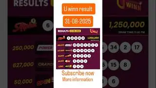 U WINN Result 31-08-2025 | Today&rsquo;s U WINN Lottery Result Update