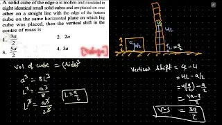 A solid cube of the edge a is molten and moulded in eight identical small a cubes and are placed ...