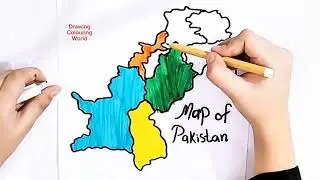  pakistan Map🗺️Easy drawing, painting &colouring for kids&toddlers|drawing the map of pakistan
