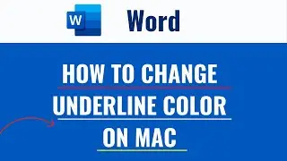 how to change underline color in word on mac