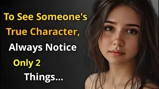 To See Someone's TRUE CHARACTER, Notice Only Two Things.. | Psychology Quotes&zwnj;। Quotes Chronicles0.1