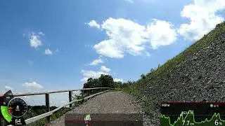 60 minute scenic Virtual MTB 🚵&zwj;♀️💣💨 Cycling Workout with Speed & Cadence Display 4K