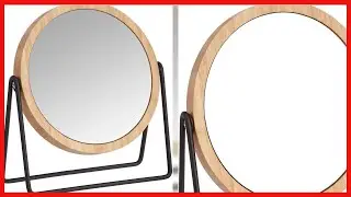 Great product -  Amazon Basics Vanity Mirror with Bamboo Rim - 1X/5X Magnification