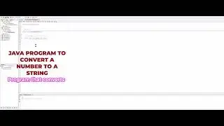 Java Program to Convert a Number to a String | Java Interview Questions & Answers | Java Tutorials