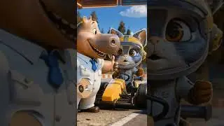 Hippo Fixes Symba Race Car 🏎️ | Fast Pit Stop! #racingcar #racing #cat #car #shorts #cartoon #kids
