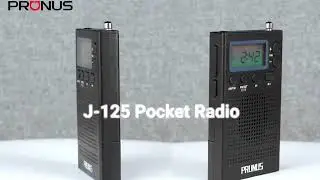 PRUNUS J-125 Pocket AM/FM Radio with Preset, Alarm Clock Radio with Earphones