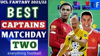BEST CAPTAIN PICKS FOR MATCHDAY 2 | Champions League Fantasy Tips | UCL Fantasy Football 2021/2022