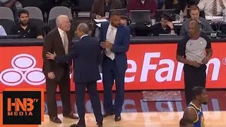 Gregg Popovich Ejected For Two Technical Fouls / GSW vs Spurs