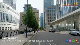 Driving Around Canary Wharf Docklands London GoPro Drive
