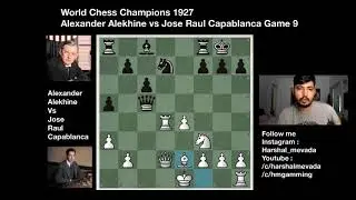 Alexander Alekhine vs Jose Raul Capablanca  Game 9  #worldchesschampionship #1927