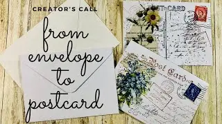 Transforming Plain Envelopes Into Postcards | Junk Journal Ideas #ephemera