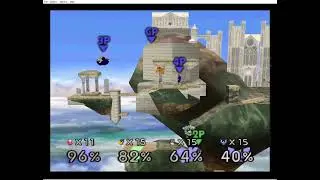 SMASH REMIX v1.4.1 - Falco, C. Falcon, DK vs Kirby (Trashing Lv10 CPU)