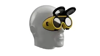17. Eyes protection  mask (Goggles/Glasses) in Fusion 360 / Защитные очки во Fusion 360