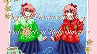 Digital Drawcember: Cute Girls in Ugly Sweaters - DDLC Fanart Sayori