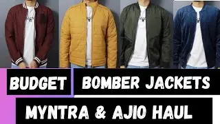 Myntra and Ajio Haul of best Bomber jackets below Rs 1399| HRX, Ajio, Spykar, Aero Jeans, M&H