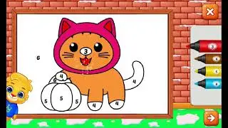 Coloring cute cat🐈 🌈