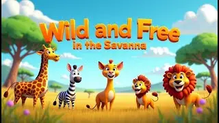Kids Animal Song | Wild and Free in the Savanna | Nursery Rhyme & Kids Song for Learning
