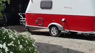 Travel Trailer (2022) Eriba Touring 530 Rockabilly Edition Hymer in 1950s retro style.