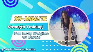 35 Minute Full Body Cardio & Weights Workout  Strength, Cardio, and Core