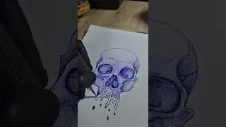 Skull using customized Tattoo machine #shorts #art #tattoo  #tattoomachine