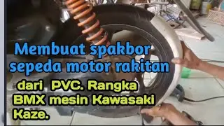 Membuat spakbor depan untuk sepeda motor rakitan dari paralon PVC