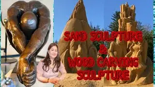 SAND AND WOOD CARVING SCULPTURE PARK I BLOKHUS, DENMARK ( Travel Vlog)