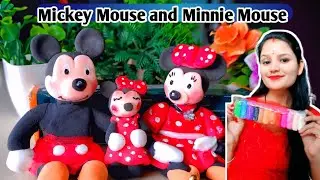 🥰Mickey Mouse & Minnie Mouse Making With Clay|How To Make Cartoon Character Ornaments with Clay#diy