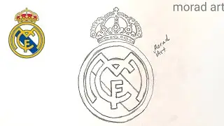 How to draw Real Madrid logo